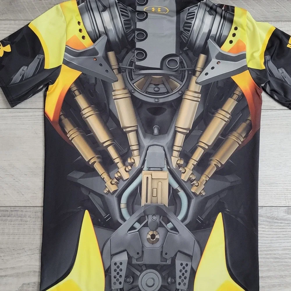 🔥Under Armour 2014 Transformer BUMBLEBEE Shirt Mens XL Alter‎ Ego Compression